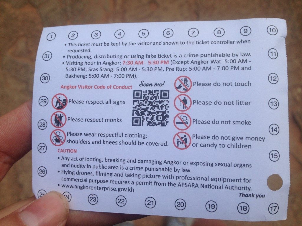 Angkor ticket