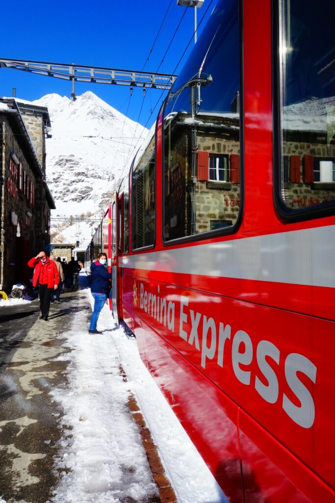 Bernina Express, Bernina Express november, panoramawagon