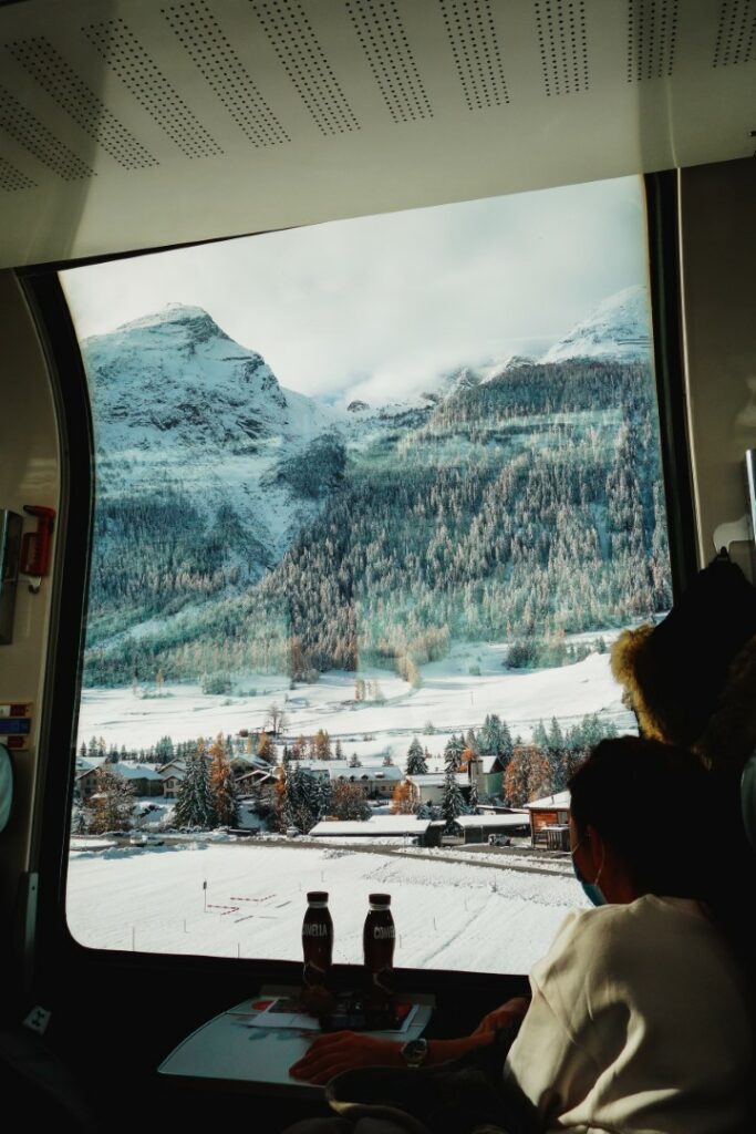 Bernina Express, Zwitserland winter, Bernina Express november, sneeuw